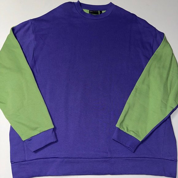 NEW ASOS MENS OVERSIZED SPLIT HEM CREWNECK - Picture 1 of 9